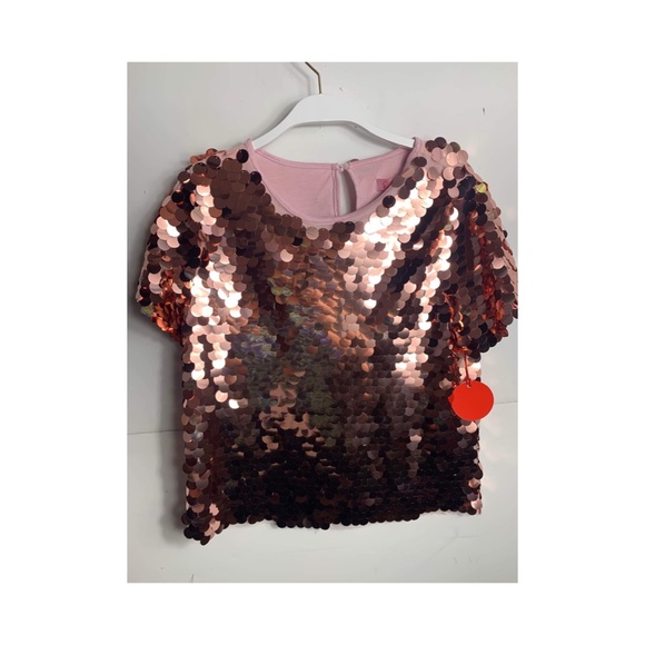 Eva Franco Anthropologie Sallia Sequin Tee Polyester - Picture 5 of 5